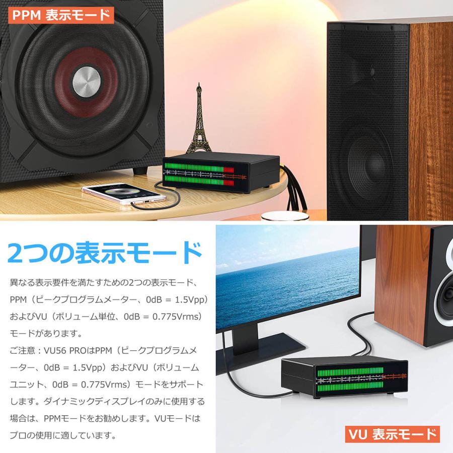 デュアルチャンネル LED サウンドレベルメーター MIC Music