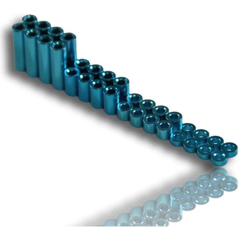 Mokedo Factory モケドーファクトリー M4wd アルミスペーサーセット 1 5mm 3mm 6mm 12mm 各8個 ブル 爆買い