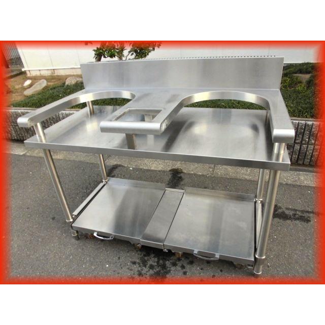 炊飯台付作業台 業務用 中古 保温ジャー収納 ステンレス 1100×600mm 2 