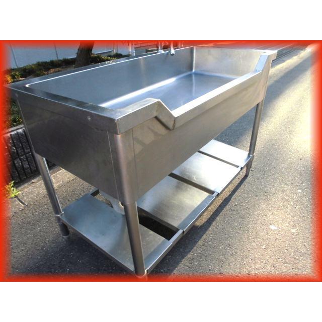 舟形シンク 業務用1槽シンク 蛇口2本付 流し台 中古 ステンレス 舟形シンク 業務用1槽シンク 蛇口2本付 流し台 中古 ステンレス