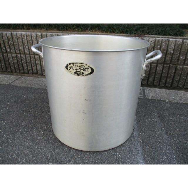 未使用の39センチの寸胴 業務用 中古 寸胴鍋 アルミ 蓋なし 直径39cm 煮込み料理 ラーメン