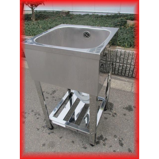 シンク 業務用1槽シンク 流し台 中古 ステンレス 450×450mm 手洗い 