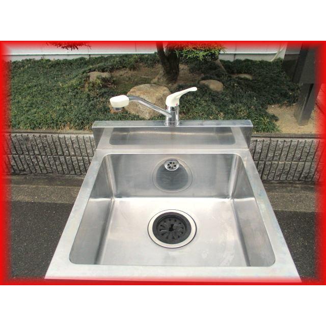 シンク 業務用1槽シンク 蛇口付(混合栓) 流し台 中古 シンク 業務用1槽シンク 蛇口付(混合栓) 流し台 中古