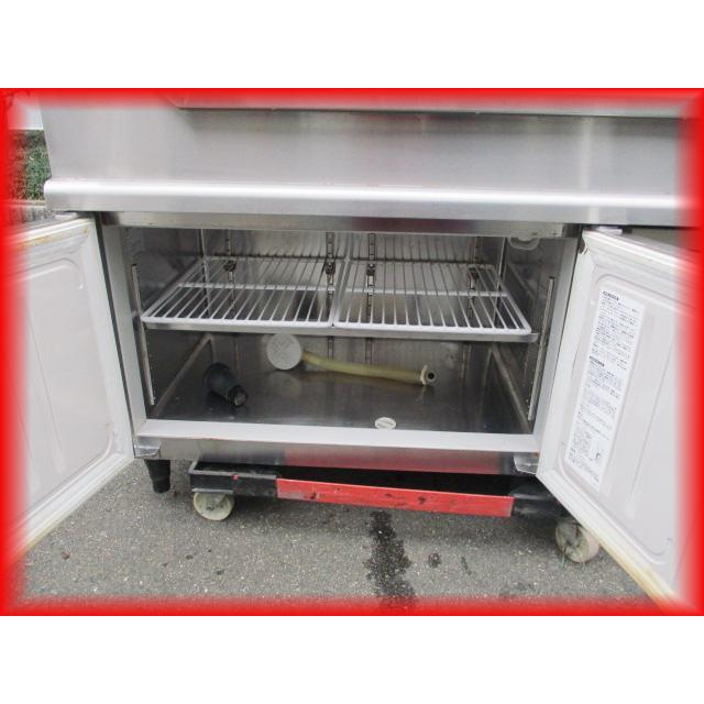 【値下】【中古/クリーニング済】【ホシザキ/2013年製】舟形シンク付きコールドテーブル RW-120SNC-T W1200×D600×H850mm 【家庭用電源で動作可能】【送料別途見積もり】 ホシザキ 舟形シンク付コールドテーブル RW-120SNC-T 1200×600×850
