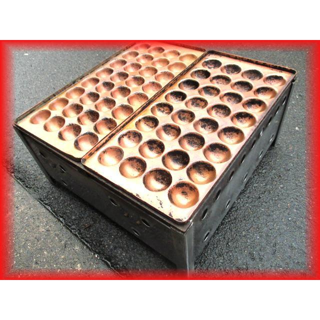 たこ焼き器 業務用 銅板×2 2連64穴 ジャンボタコヤキ 45mm穴 たこ焼き器 業務用 銅板×2 2連64穴 ジャンボタコヤキ 45mm穴