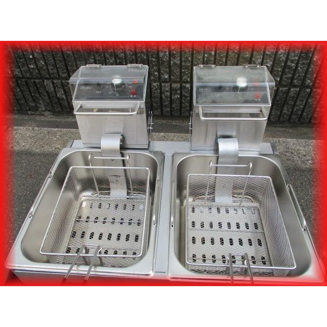 フライヤー 業務用 5L×2槽 卓上型 中古 キプロスター PRO-5FLWT 100V×2 