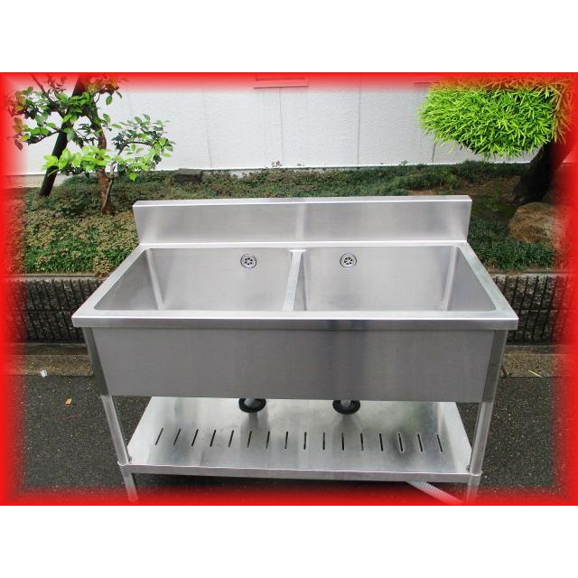 シンク 業務用 2槽シンク 流し台 ステンレス 1200×600 保健所の シンク 業務用 2槽シンク 流し台 ステンレス 1200×600 保健所の