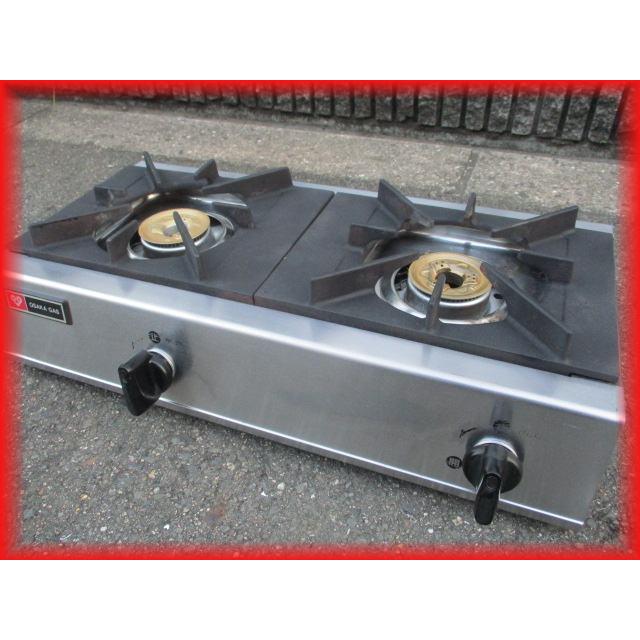 ガステーブルコンロ 2口 卓上ガスレンジ 都市ガス 中古 リンナイ RSB  