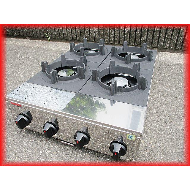 送料無料 新品 ガステーブルコンロ4口 卓上ガスレンジ 都市ガス 強火 