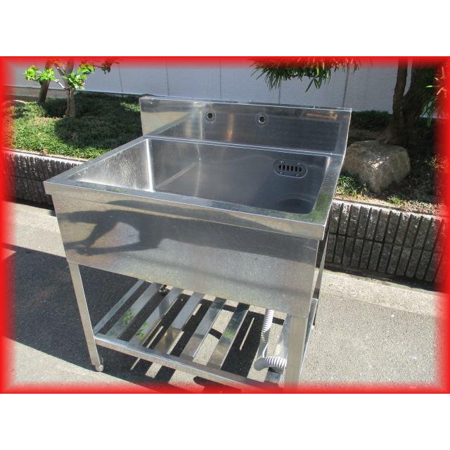 シンク 業務用ワイド1槽シンク 流し台 中古 ステンレス 800 シンク 業務用ワイド1槽シンク 流し台 中古 ステンレス 800