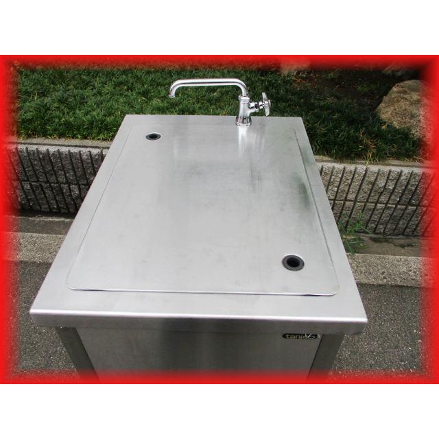 シンク 業務用1槽シンク 蛇口付 流し台 中古 ステンレス 450 シンク 業務用1槽シンク 蛇口付 流し台 中古 ステンレス 450