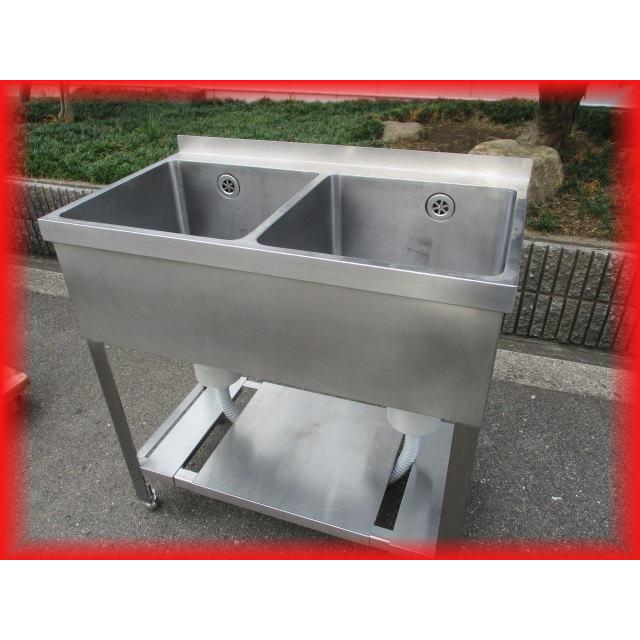 業務用 tanico 2槽シンク 幅1000×奥450×高さ800(mm) 二槽シンク 流し台