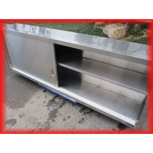 吊り戸棚 業務用 ステンレス 中古 扉付き 吊り棚 特大 1800×300×600mm 