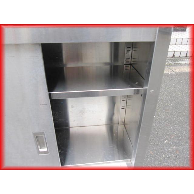 吊り戸棚 業務用 ステンレス 中古 マルゼン 扉付き 可動棚付 特大 1500