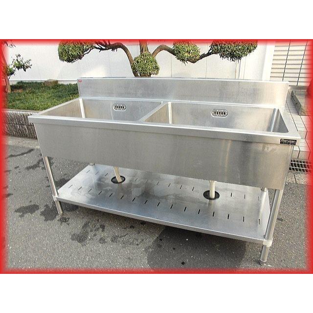 シンク 業務用 2槽シンク 流し台 ステンレス マルゼン 1500×600 シンク 業務用 2槽シンク 流し台 ステンレス マルゼン 1500×600