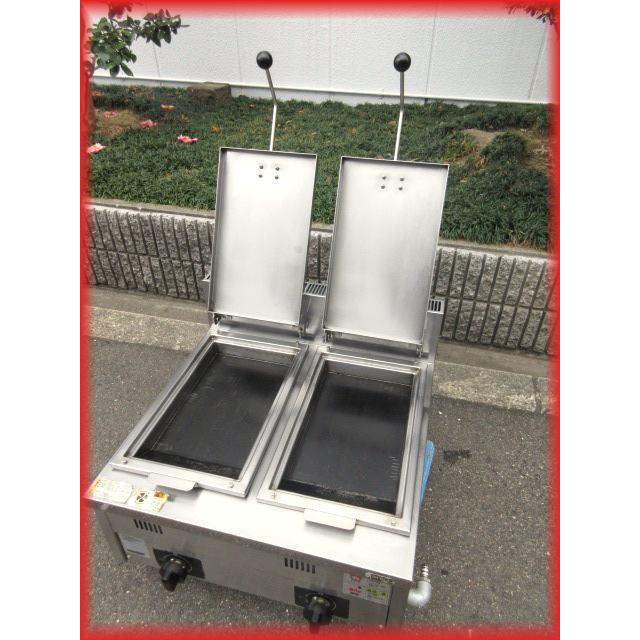 餃子グリラー　中古　業務用　厨房器機　2016年製　600×600mm　タニコー　餃子焼器　都市ガス　2連　i　N-TCZ-6060GW　卓上型　ガス