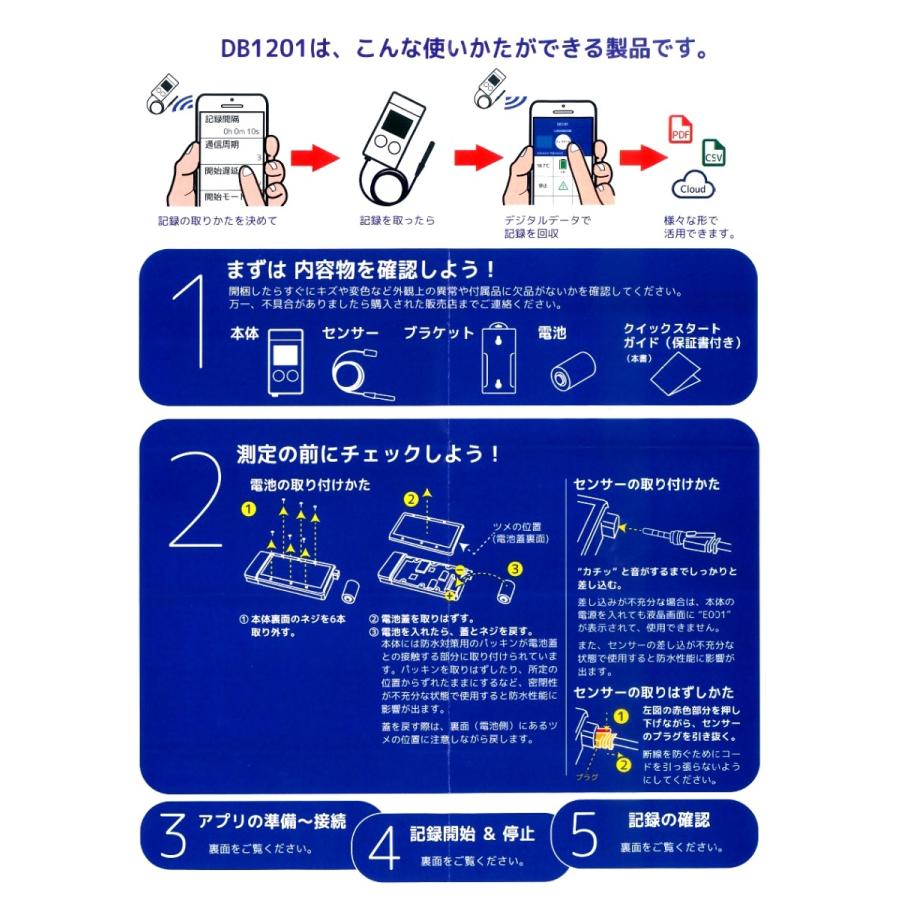 カスタム　データーロガー温度計　DB1201　Bluetooth＆USB Temp Data Logger “dlog”　BT・USB温度センサー｜tyubou-byonho｜06