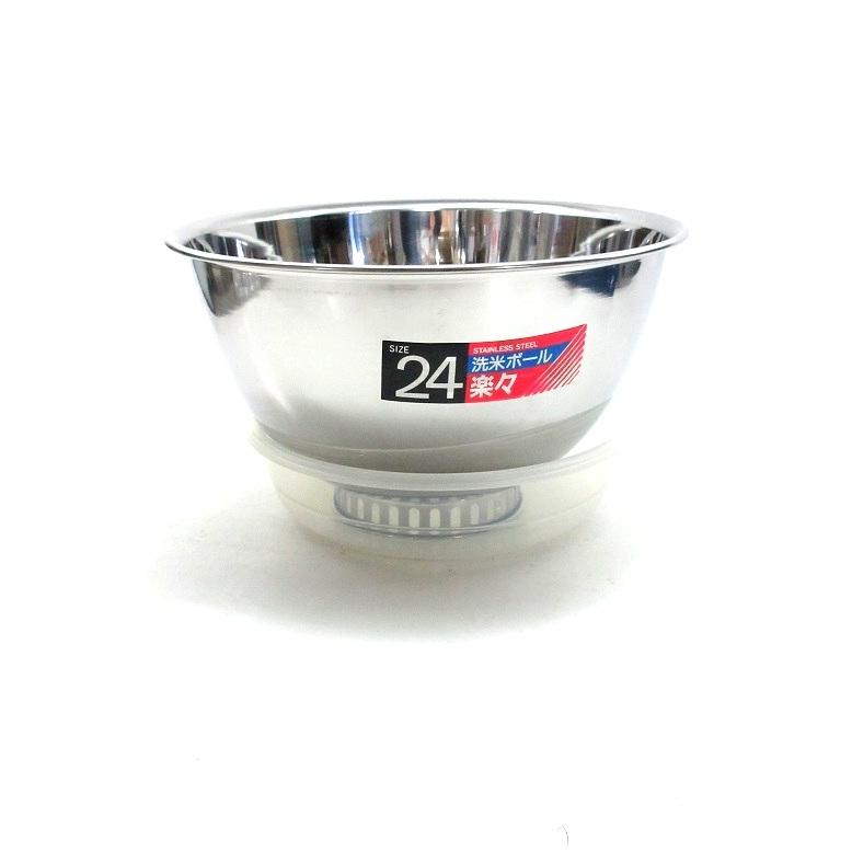 株 藤井器物製作所 ｆ 18 0 洗米ボール 楽々セット 受皿付 ２４cm Fujii Senmai 24 厨房 Byonho 通販 Yahoo ショッピング