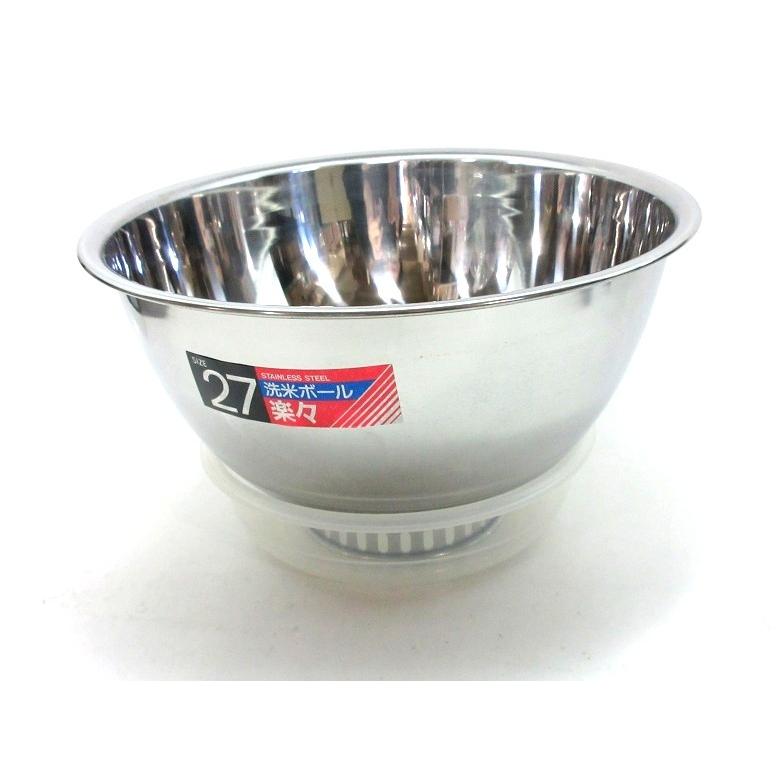 株 藤井器物製作所 ｆ 18 0 洗米ボール 楽々セット 受皿付 ２７cm Fujii Senmai 27 厨房 Byonho 通販 Yahoo ショッピング