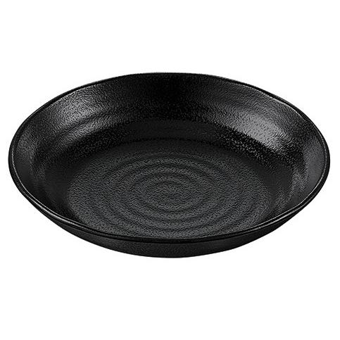 国際加工 メラミン食器 たくみ庵 D258KOH 丸深皿23cm 黒 1.0L : 厨房