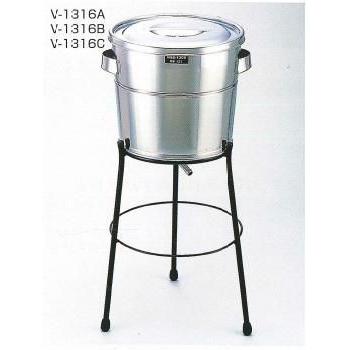ミネックスメタル　18-8　バケットIII　スタンド式（丸型洗いカゴ式）　１３Ｌ【荒目】　品番：Ｖ-１３１６Ｃ