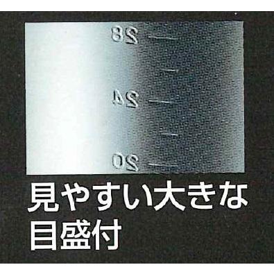 クローバー印（大屋金属）電磁モリブデン 寸胴鍋 目盛付 27cm（手付