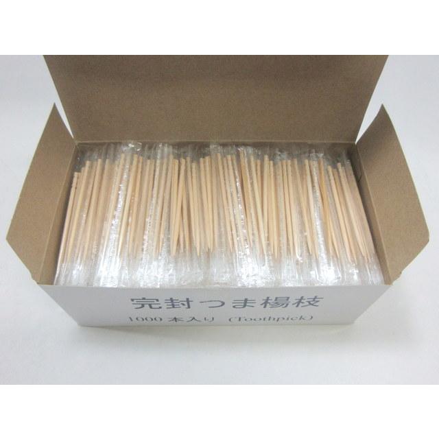 完封つま楊枝 1000本入り 箱入り toothpick つまようじ : 厨房・Byonho