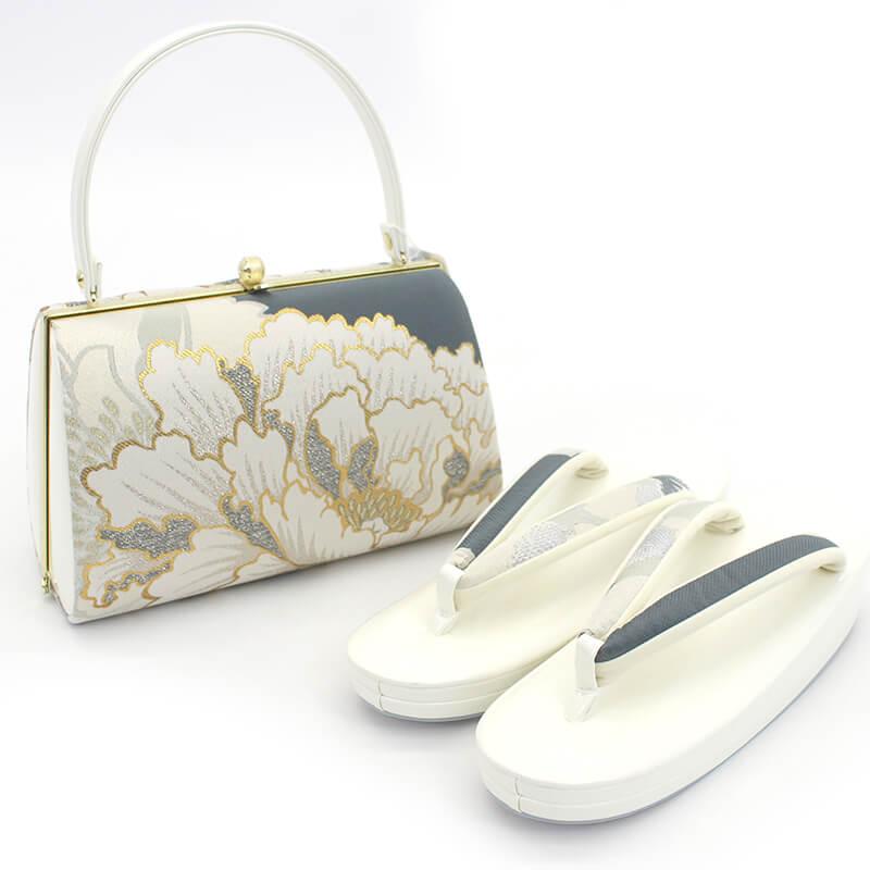 6568 LL バッグセット 正絹 西陣織 帯地 振袖用 25cm 新品