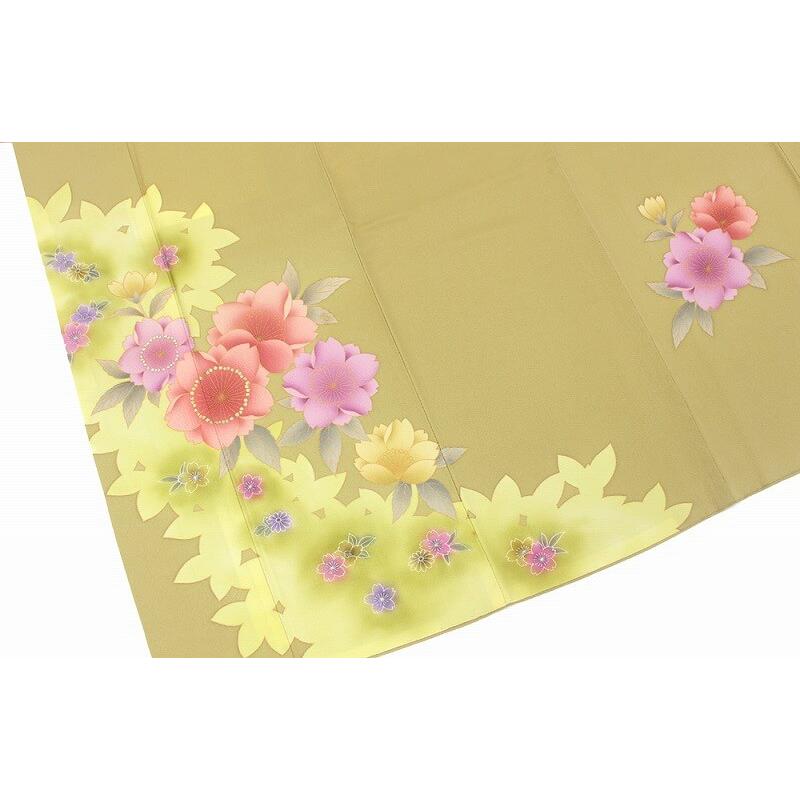 中古 販売 振袖 リサイクル 成人式 正絹 ベージュ 桜 仕立て上がり着物 振り袖 身丈166cm 裄69cm 忠右衛門_5