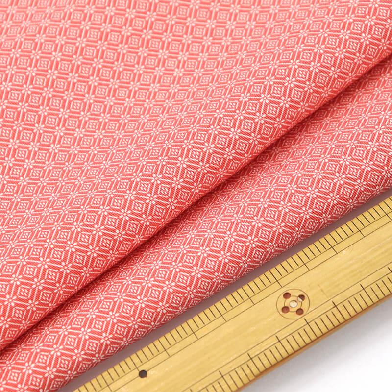 平和屋着物＊夏物 小紋 紗 幾何学文様 銀通し地 AABE0620jd