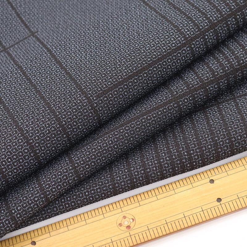 中古 紬 紬着物 青山みとも 塩沢風 レディース 正絹 紺 身丈161cm 裄丈