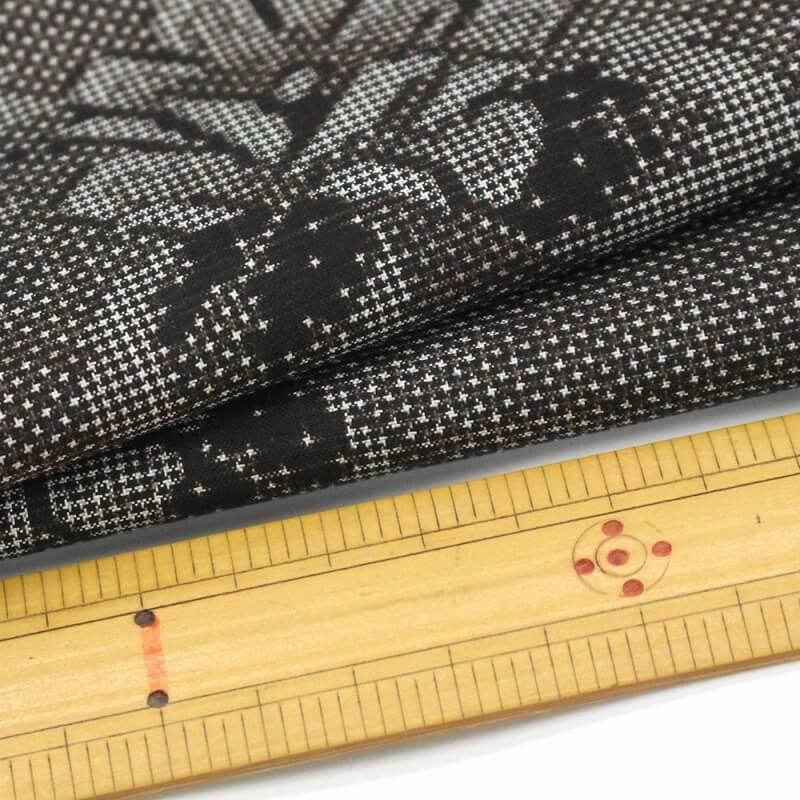 リサイクル着物 リサイクル 紬 大島紬 レディース 正絹 ブラウン 花柄  