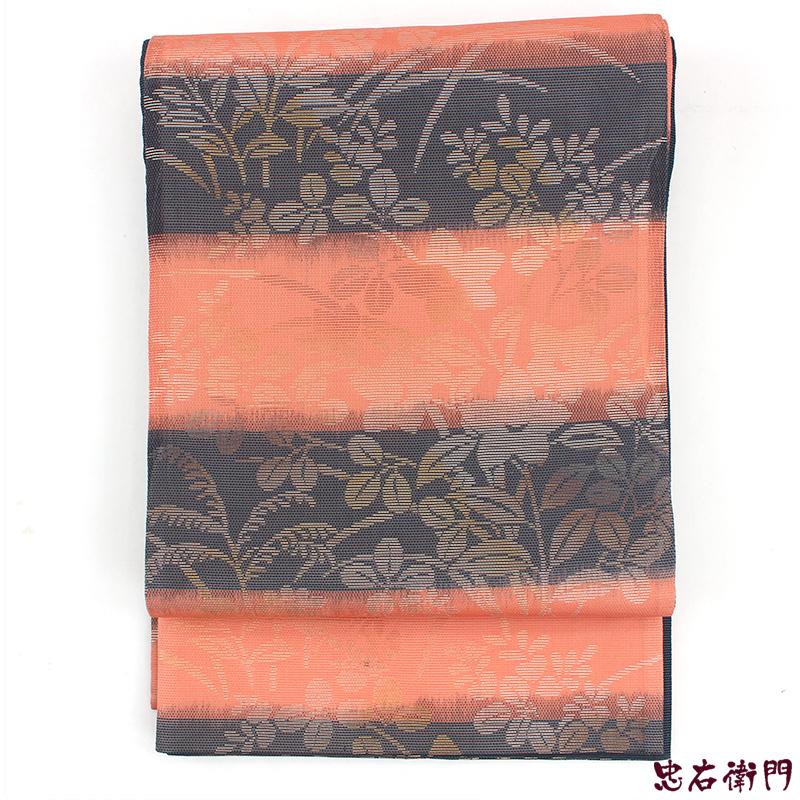 愛らしい絽綴れの袋帯夏帯淡いピンク正絹