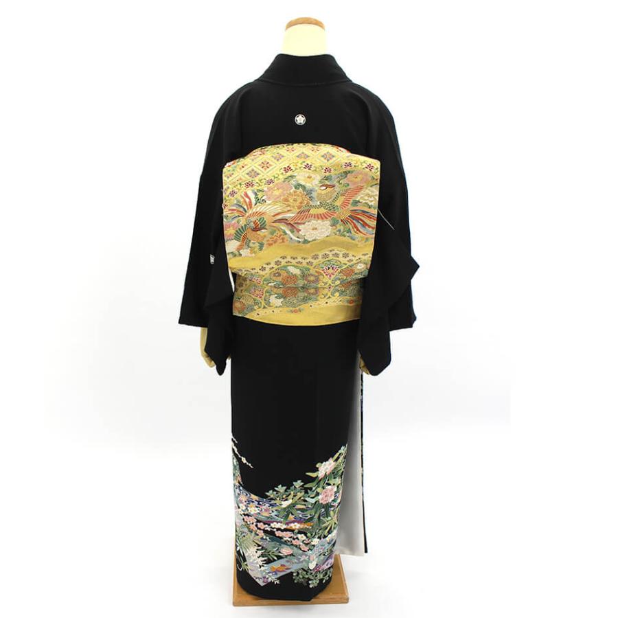 中古 フォーマル着物2点セット 本加賀友禅 黒留袖 袋帯 コーデセット  