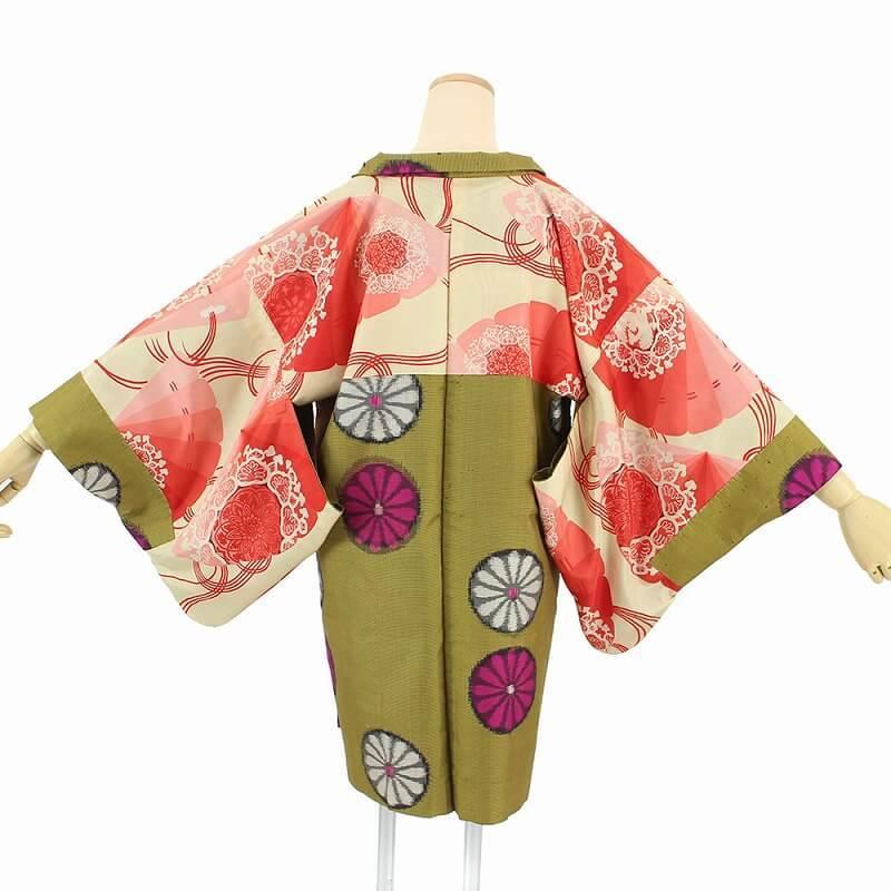 中古 羽織 アンティーク羽織 リサイクル 正絹 リサイクル着物 