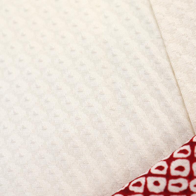 20%OFF セール振袖 正絹 美品 購入 振袖単品 白 臙脂 鹿の子 梅 古典柄振袖 身丈173cm 裄丈67cm 送料無料 M〜Lサイズ相当 中古 リサイクル |  | 03