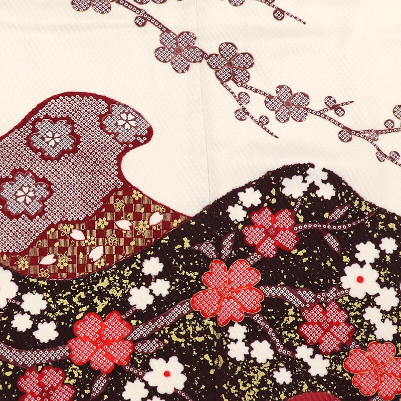 20%OFF セール振袖 正絹 美品 購入 振袖単品 白 臙脂 鹿の子 梅 古典柄振袖 身丈173cm 裄丈67cm 送料無料 M〜Lサイズ相当 中古 リサイクル |  | 08