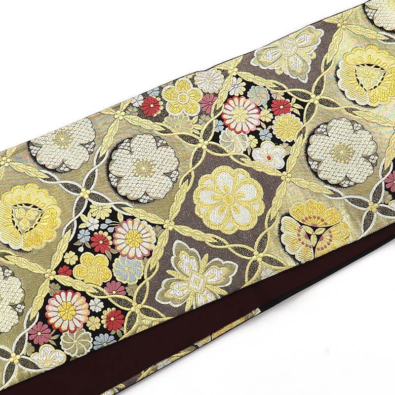 成人式袋帯No.32 正絹六通袋帯　振袖用　椿模様 成人式袋帯No.32 正絹六通袋帯 振袖用 椿模様 楽天市場】【クーポンご