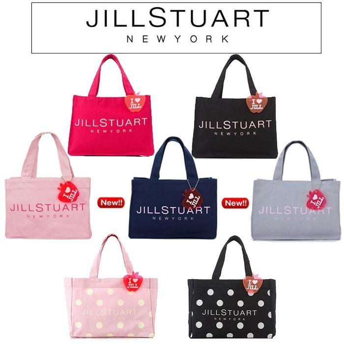 【ネコポス　送料無料】JILL STUART★ジルスチュアート★NEW YORK I LOVE JILL TOTE BAG ロゴトートバッグ★SorLサイズ★｜tyuranaha