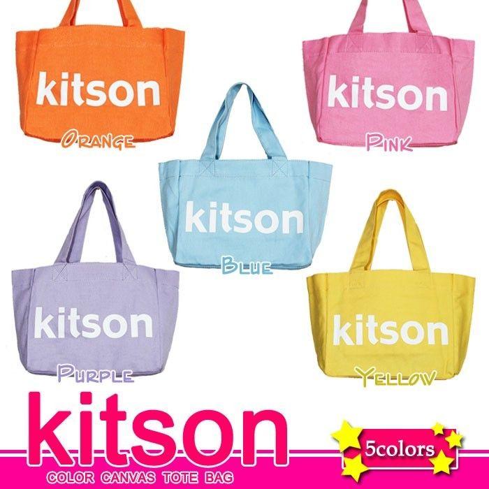 ネコポス 送料無料】☆KITSON COLOR CANVAS TOTE BAG☆5カラー  