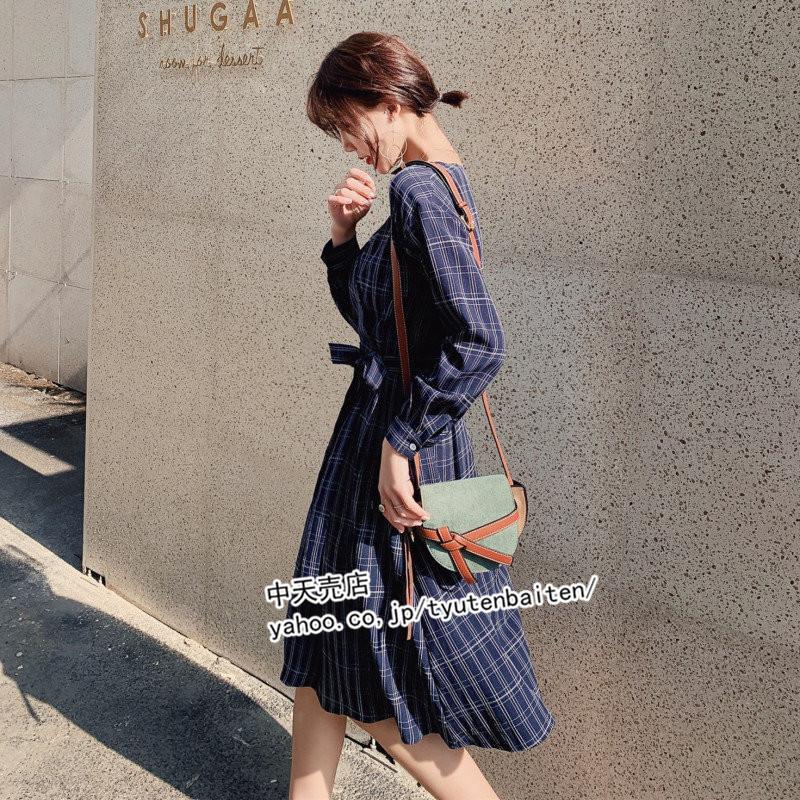 ワンピースレディース30代40代50代 ゆるワンピース チェック柄 春のワンピース 着痩せ 体型カバー 長袖 Vネック ゆったり 大きいサイズ 通勤 お出かけ 新作 tes 中天売店 通販 Yahoo ショッピング