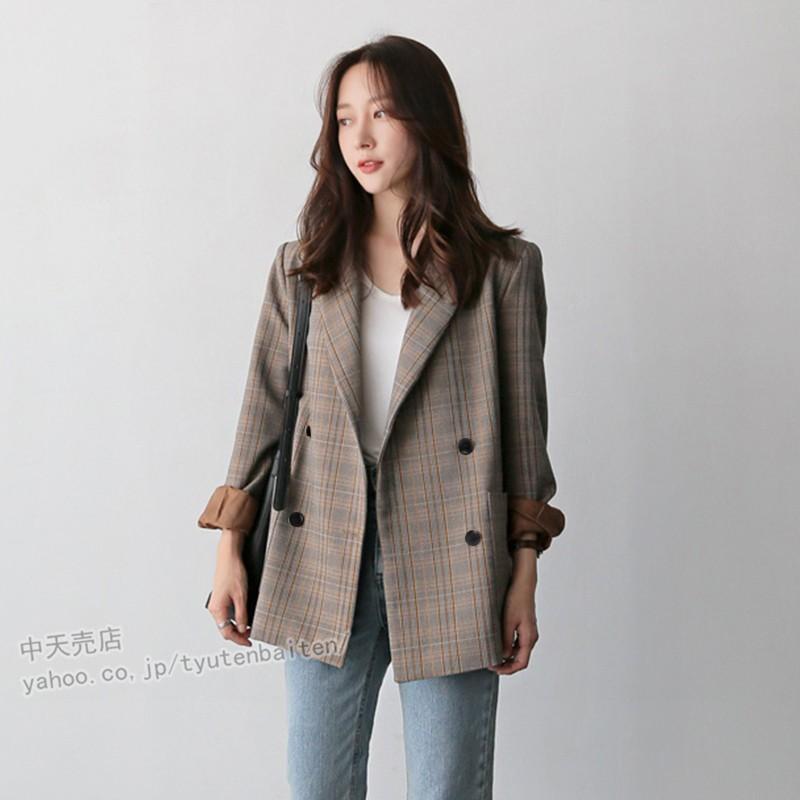 レトロコート レディース チェック柄 結婚式 忘年会 秋服 オフィスカジュアル 通勤ol 代30代 着痩せ 洗える アウター きれいめ デート デイリーコーデ Bhd 中天売店 通販 Yahoo ショッピング