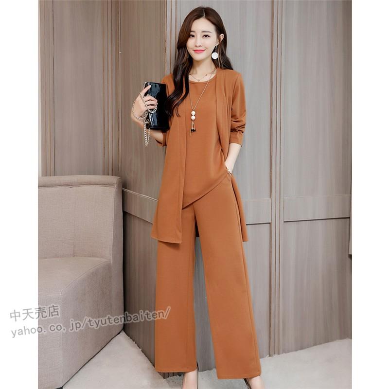 レディーススーツ 大きいサイズセット ママ通勤服 3点セット 春秋服 代30代40代 オフィスカジュアル ビジネス フォーマル パンツドレス パンツスーツ Bhd 中天売店 通販 Yahoo ショッピング