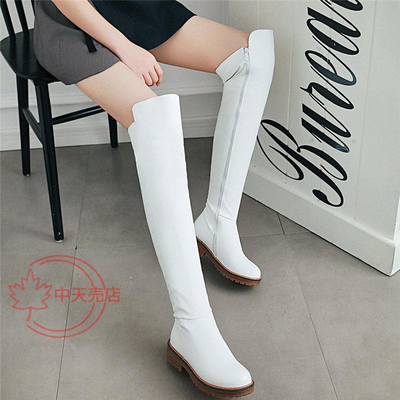 ロングブーツ白ブーツレディースロングブーツ3.5cmヒール 走れる