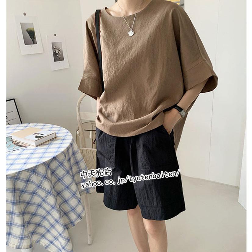 Tシャツ 大きいサイズtシャツ レディース 韓国風 ブラウス トップス 無地 ラウンドネック ドルマンスリーブ 大きいサイズ キレイめ 合わせやすい ゆったり Bwkf 中天売店 通販 Yahoo ショッピング