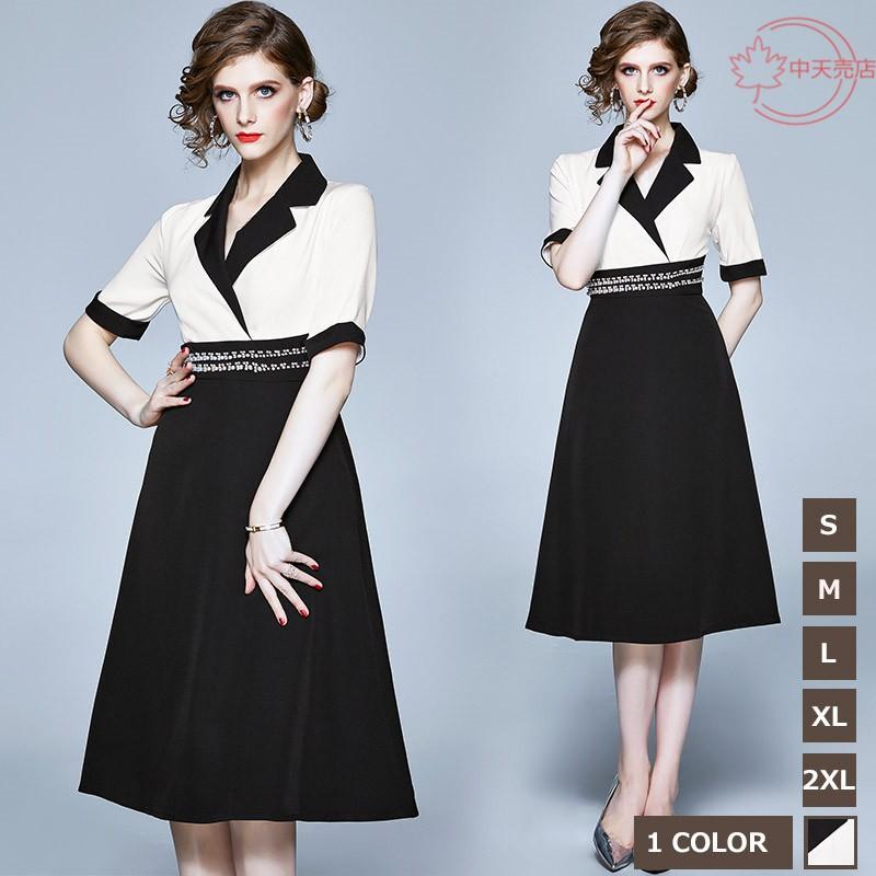 レディースワンピース 切り替え 夏服新作 Aラインワンピース セミフォーマル オフィス 通勤 発表会 Bwps 中天売店 通販 Yahoo ショッピング