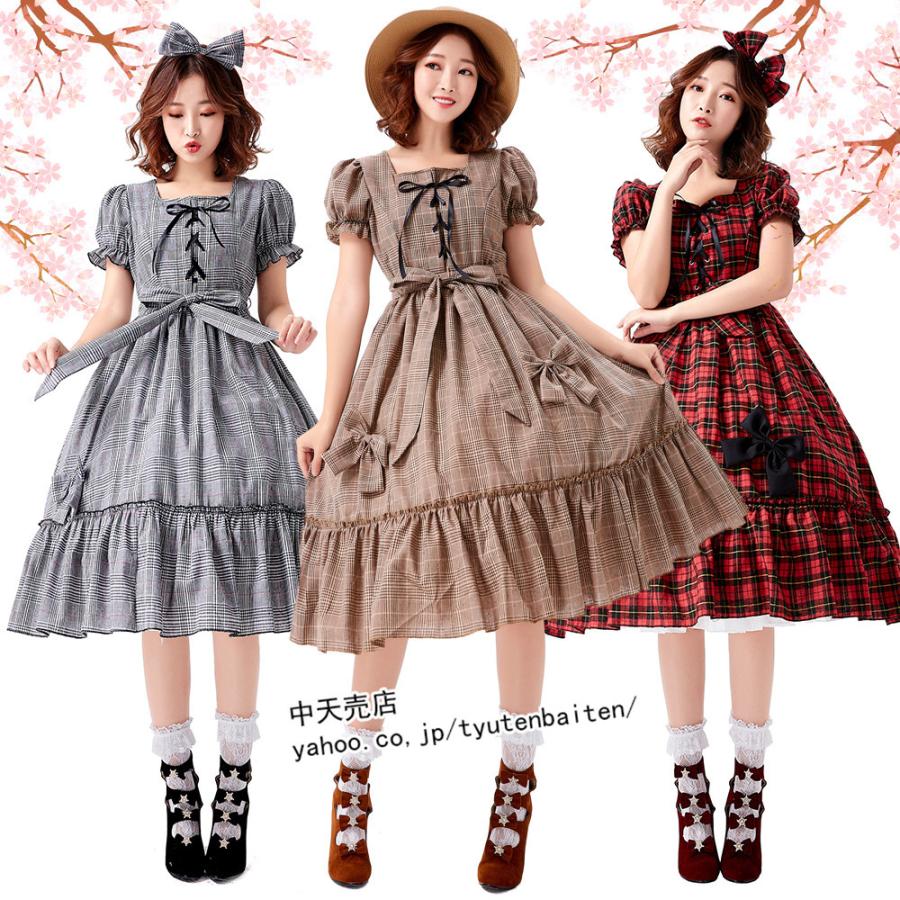 ハロウィンコスプレ ゴスロリ ロリータ 膝丈ワンピース 姫系衣装