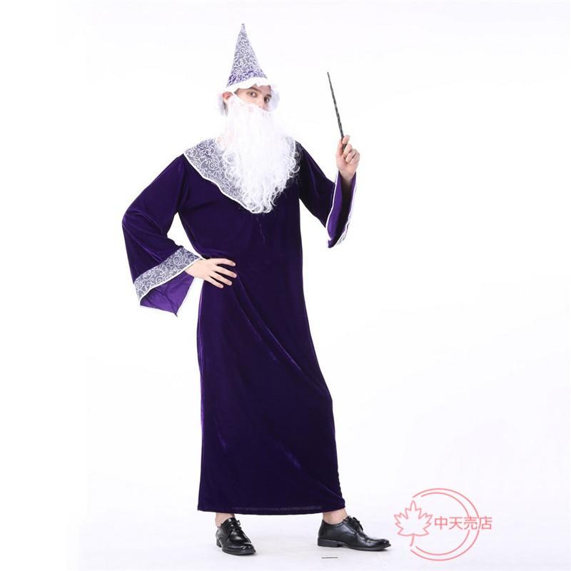 ハロウィン ウィザードコスチューム コスプレ専用 メンズ 欧米風 大人 パーティー用 演劇 変装 仮面舞踏会 Halloweenの画像