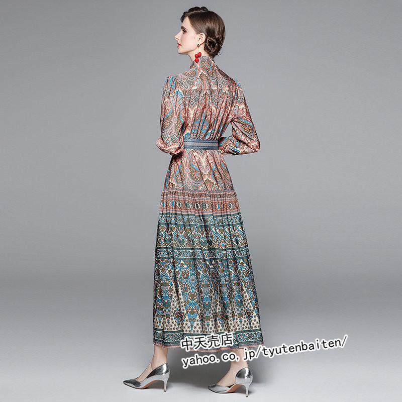 ロングワンピースレディース40代春夏マキシワンピース シャツ