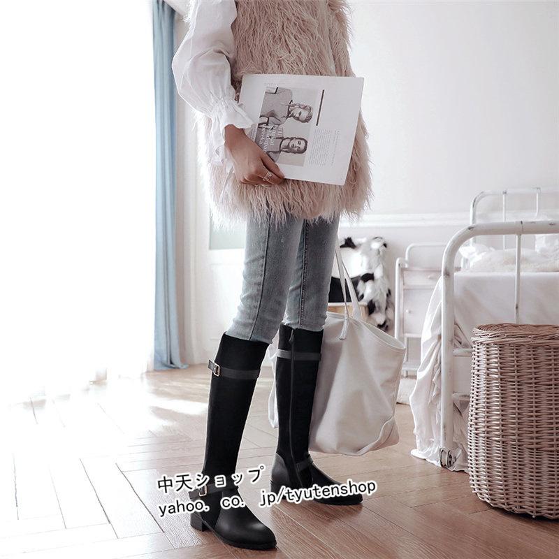 市場 レディースブーツ 暖かい ジョッキーブーツ エンジニアブーツ 小さいサイズ 大きいサイズ ロングブーツ